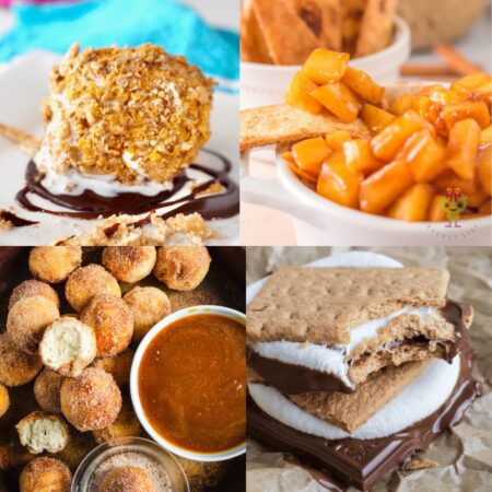 collage of Easy Air Fryer Desserts for One