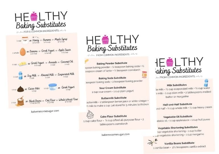 baking swap printables list