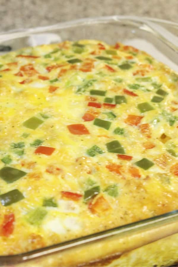 egg omlet in casserole pan