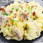 crack chicken spaghetti squash on a plate