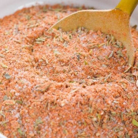 creole seasoning in bowl with spoon
