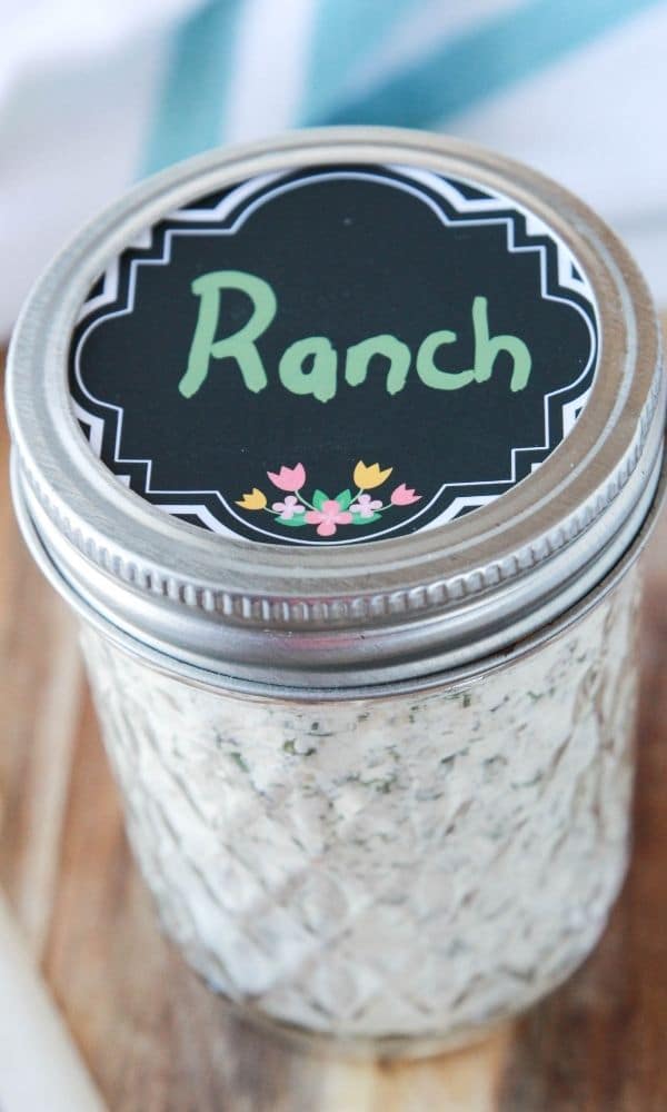 dry ranch seasoning in mason jar