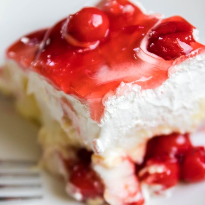 heaven on earth cake slice on plate