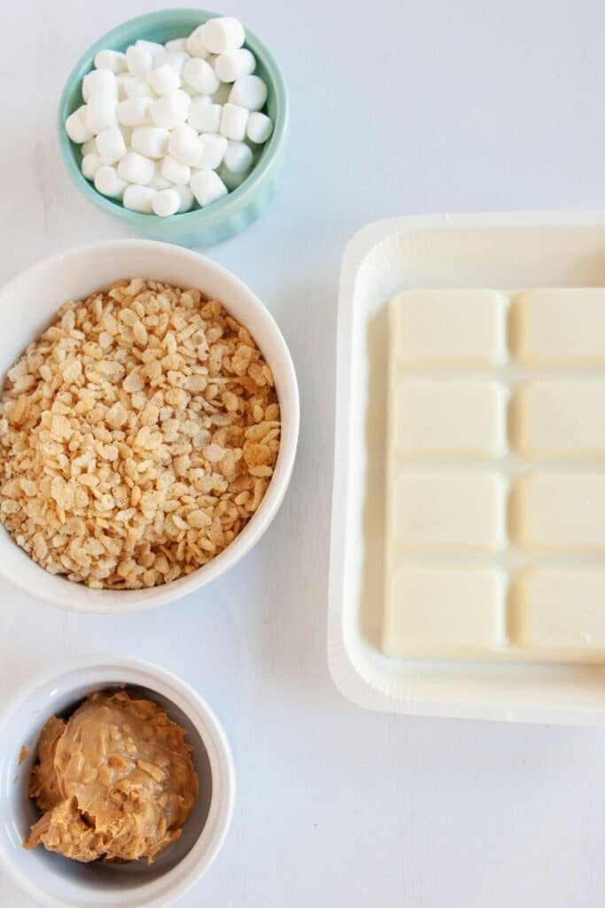 ingredients for avalanche cookies on table