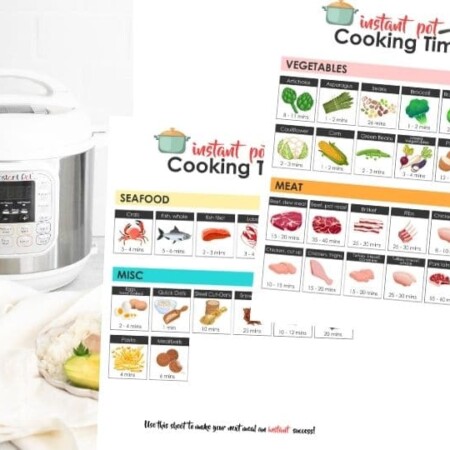 instant pot cook printable