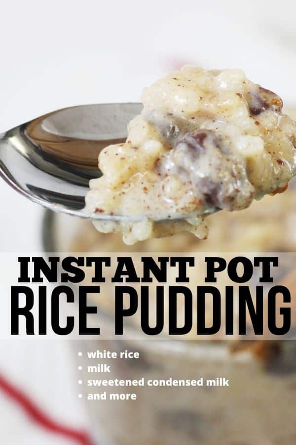 rice pudding on a spoon