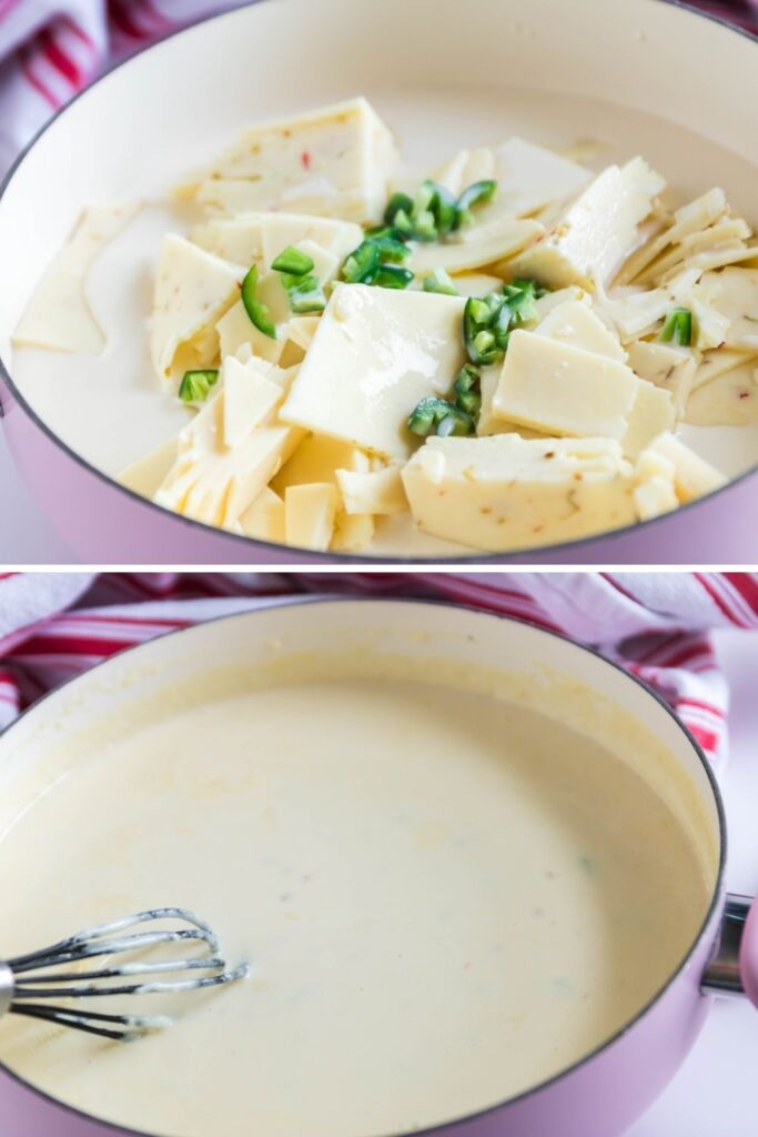 Mexican white dip steps on how to make