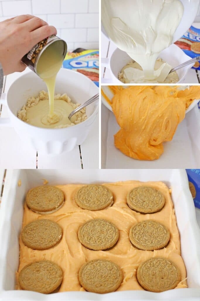 Oreo Carrot Cake Fudge steps on how to make