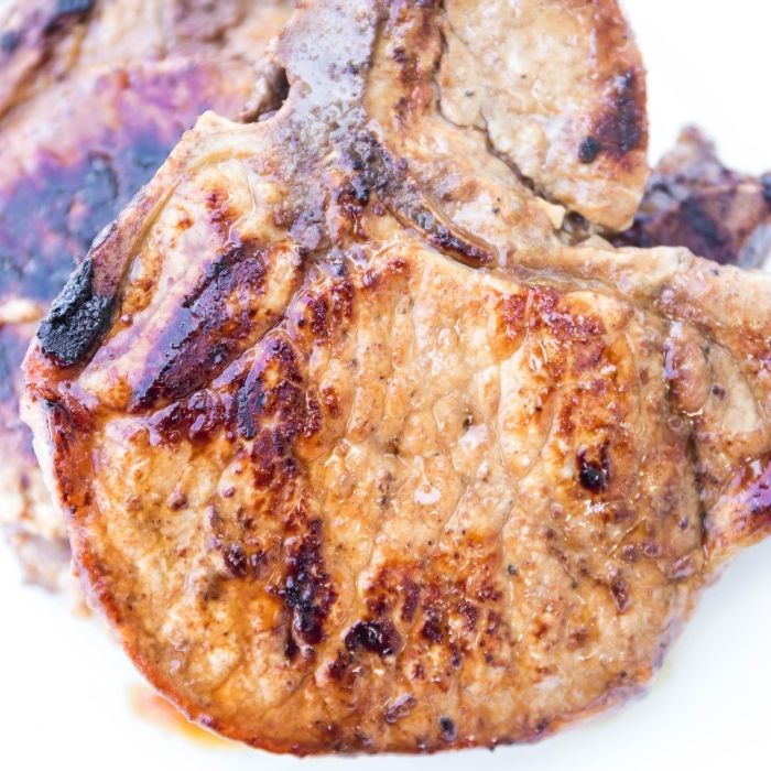 pork chops on plate