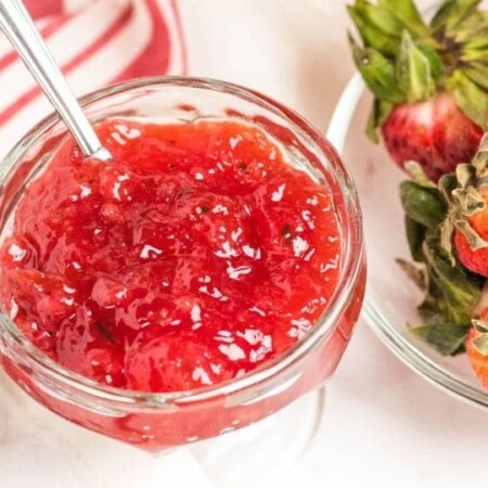 strawberry jam in a jar
