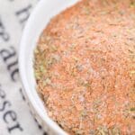 creole seasoning in a white bowl