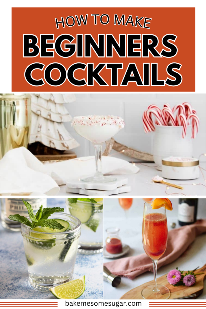 Beginners Cocktails in a collage